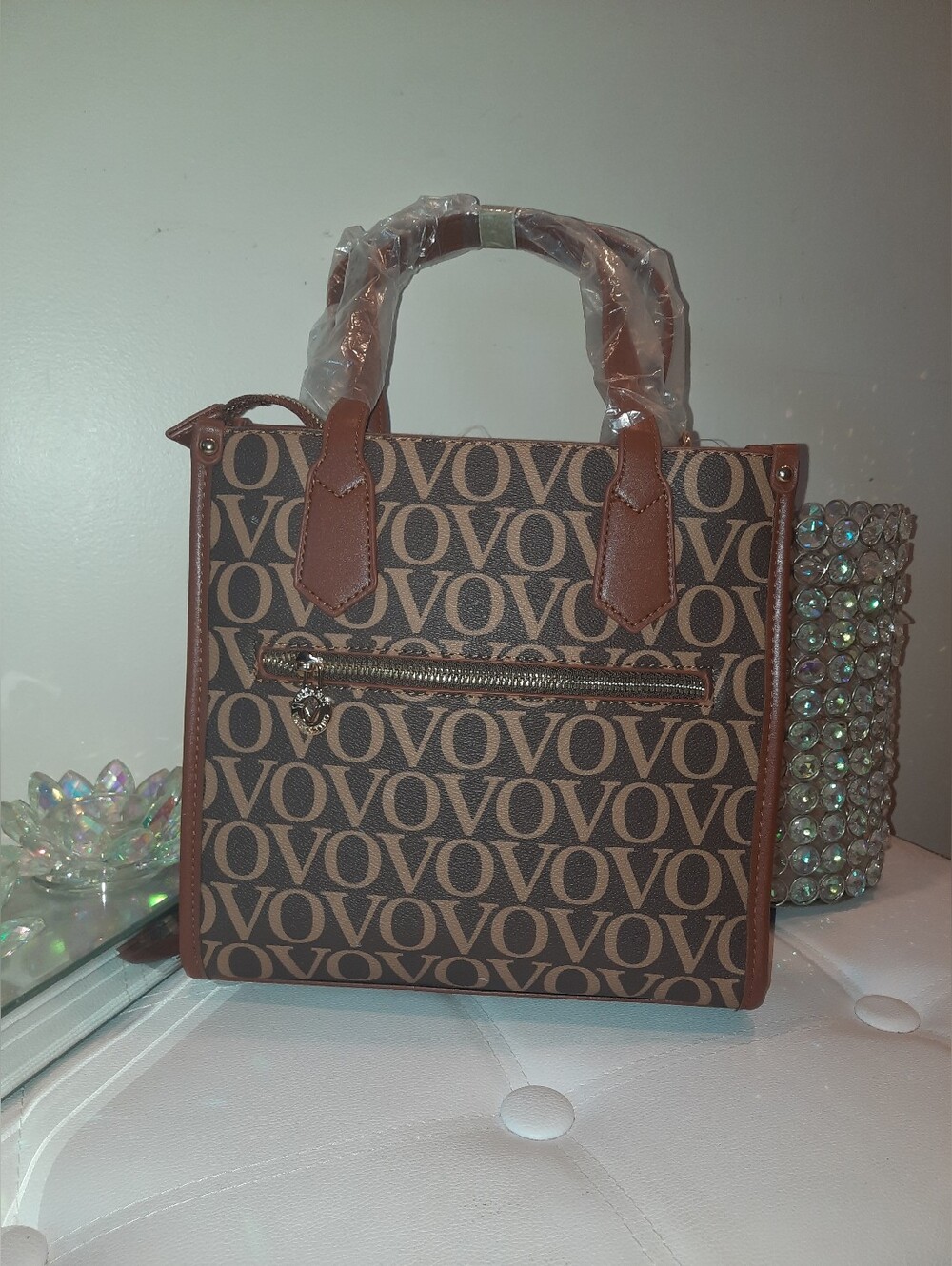 Valentino Orlandi Brown Logo Tote Bag - Picture 5 of 11
